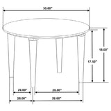 Aldis Round Marble Top Coffee Table, White and Natural