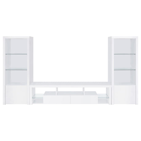 Jude 3-Piece 71-Inch TV Entertainment Center White High Gloss