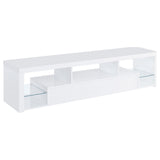 Jude 2-Drawer TV Stand, 71-Inch, High Gloss White