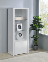 Jude 3-Shelf Media Tower - White High Gloss