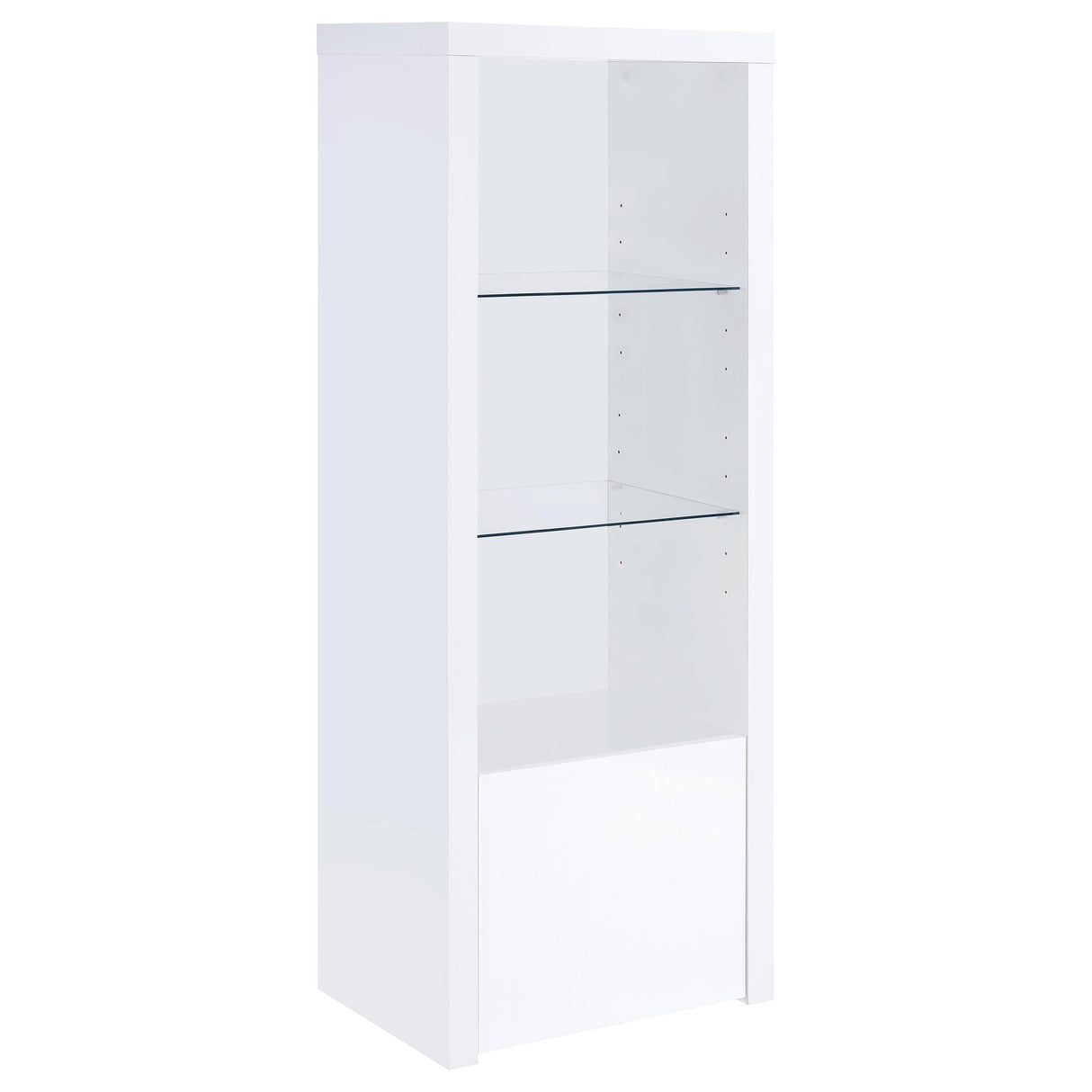 Jude 3-Shelf Media Tower - White High Gloss