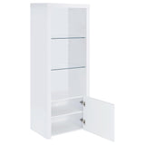 Jude 3-Shelf Media Tower - White High Gloss
