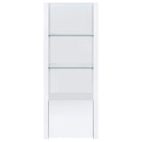 Jude 3-Shelf Media Tower - White High Gloss