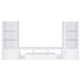 Jude 3-Shelf Media Tower - White High Gloss