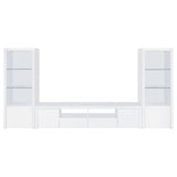 Jude 3-Shelf Media Tower - White High Gloss