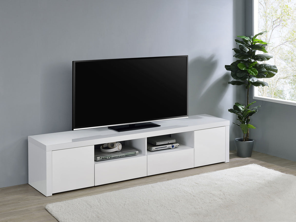 Jude 79-inch TV Stand in White High Gloss