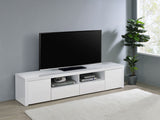 Jude 79-inch TV Stand in White High Gloss