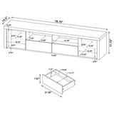 Jude 79-inch TV Stand in White High Gloss