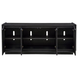Leandro 72-Inch 4-Door TV Stand - Burnished Black