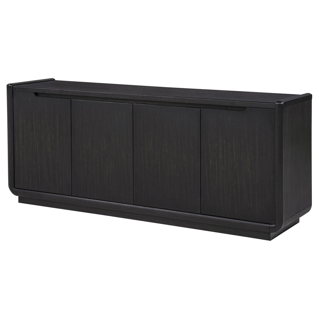 Leandro 72-Inch 4-Door TV Stand - Burnished Black