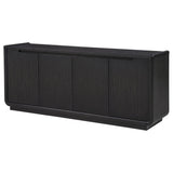 Leandro 72-Inch 4-Door TV Stand - Burnished Black
