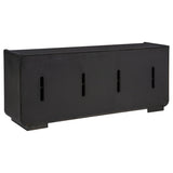 Leandro 72-Inch 4-Door TV Stand - Burnished Black