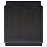 Leandro 1-Drawer Wood Side Table, Burnished Black