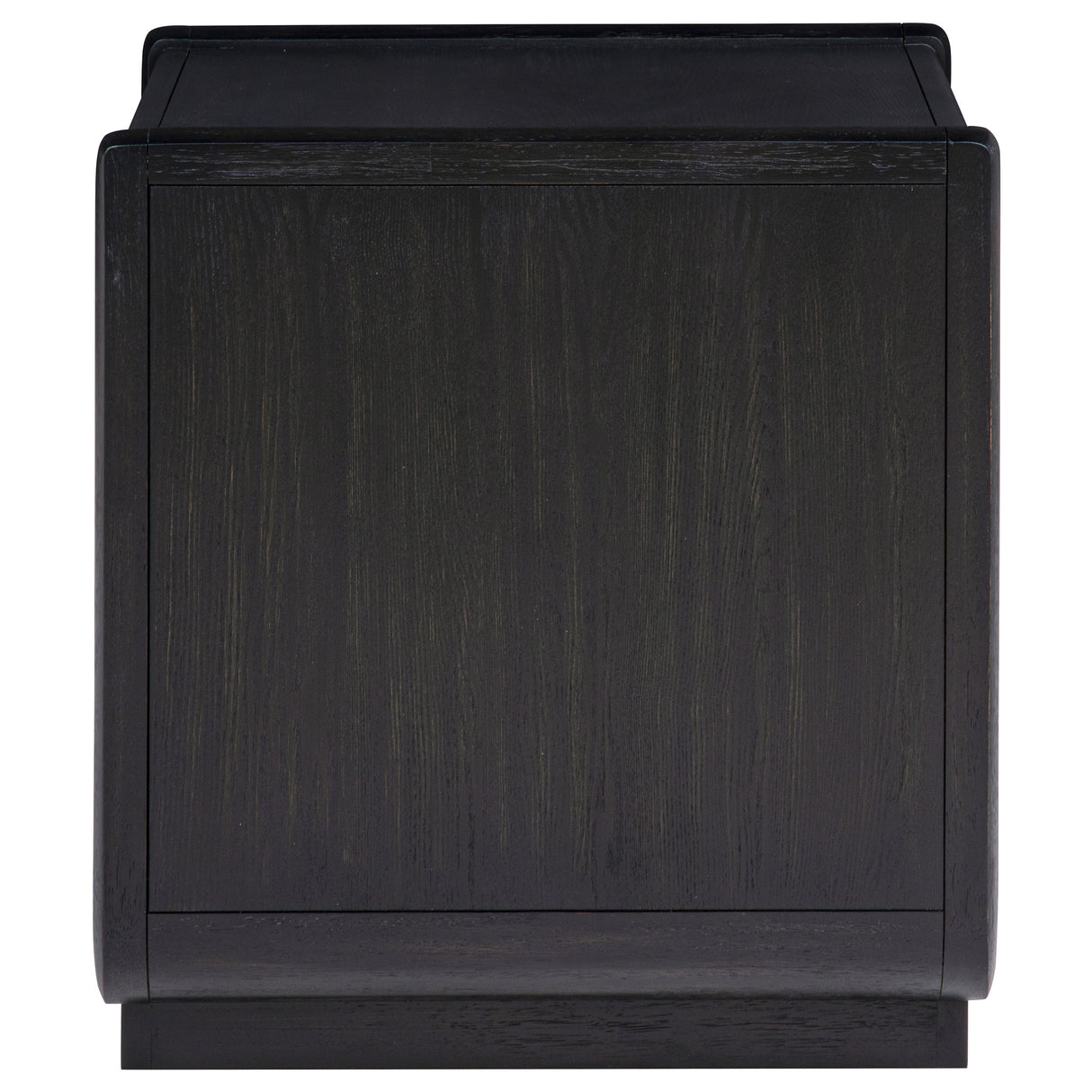 Leandro 1-Drawer Wood Side Table, Burnished Black