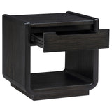 Leandro 2-Piece Wood Coffee and End Table Set Burnished Black