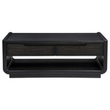 Leandro 2-Piece Wood Coffee and End Table Set Burnished Black