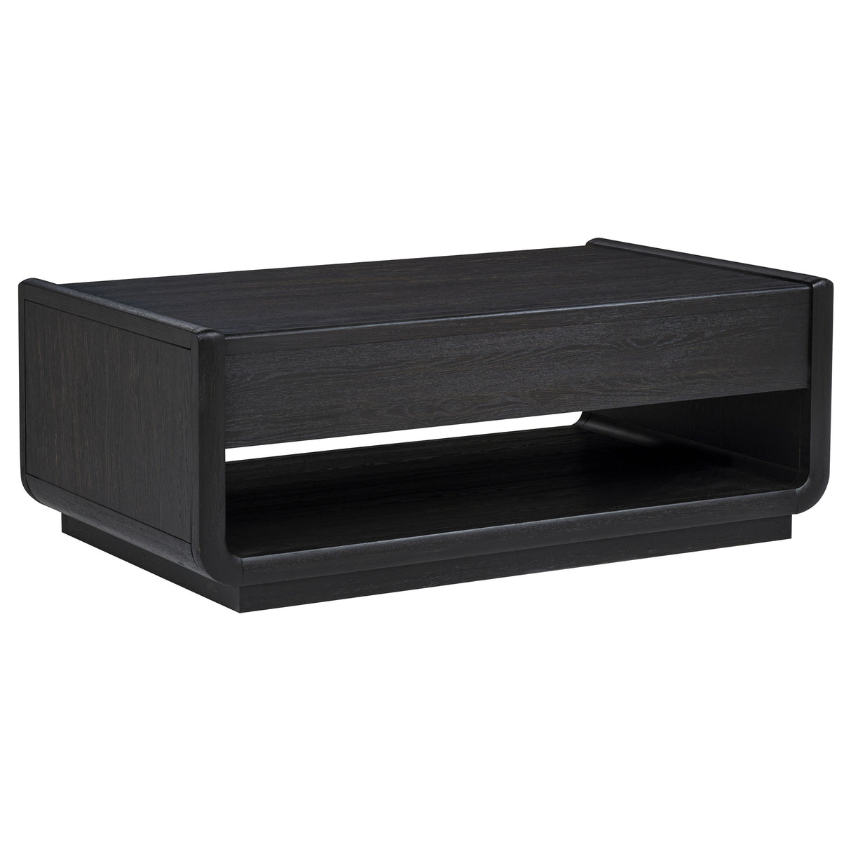 Leandro 2-Piece Wood Coffee and End Table Set Burnished Black