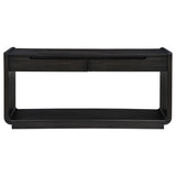 Leandro 2-Drawer Entryway Console Table, Burnished Black