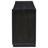 Leandro 2-Drawer Entryway Console Table, Burnished Black