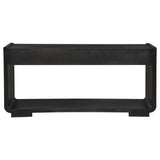 Leandro 2-Drawer Entryway Console Table, Burnished Black