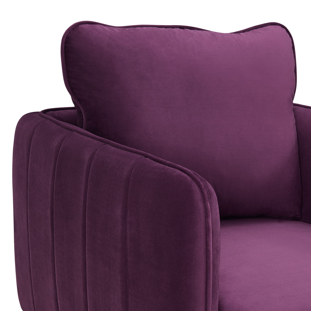 Rae Lavish Purple Velvet Accent Chair
