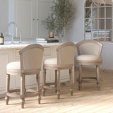 Barrel Back Stool With Swivel