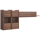 70.5" Visionary Mid - Century Wall - Mounted Shelf Unit in Walnut - Bookcases available at Alpine Outlets in Denver