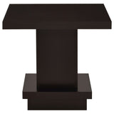 Reston Square Engineered Wood Side Table Cappuccino