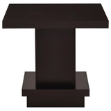 Reston 2-Piece Square Coffee and End Table Set Cappuccino