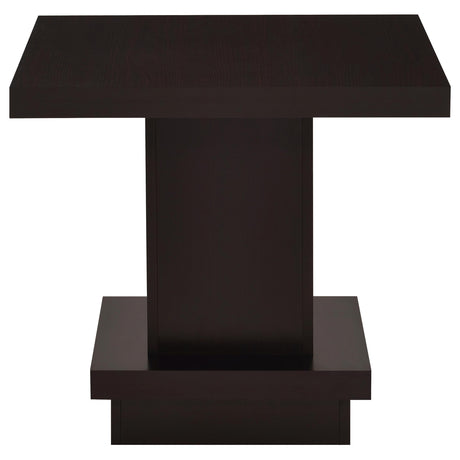 Reston 2-Piece Square Coffee and End Table Set Cappuccino