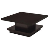 Reston 2-Piece Square Coffee and End Table Set Cappuccino