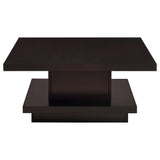 Reston 2-Piece Square Coffee and End Table Set Cappuccino