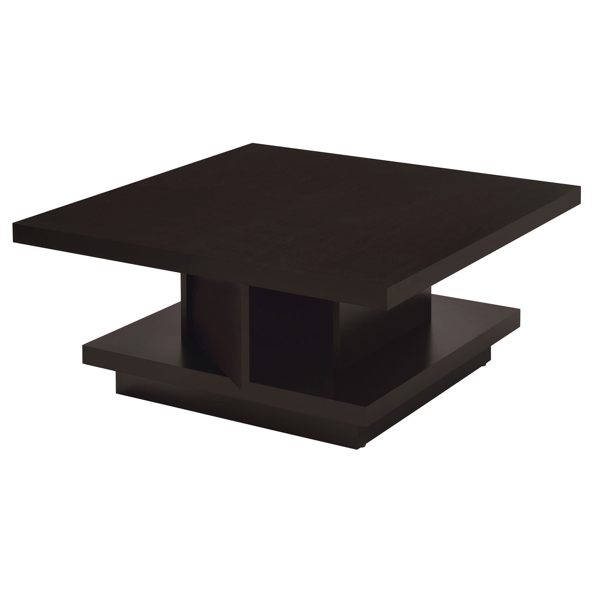 Reston Square Cappuccino Coffee Table with Casters