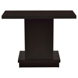 Reston Engineered Wood Pedestal Console Table Cappuccino