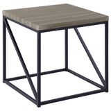 Birdie Square End Table, Sonoma Grey Engineered Wood