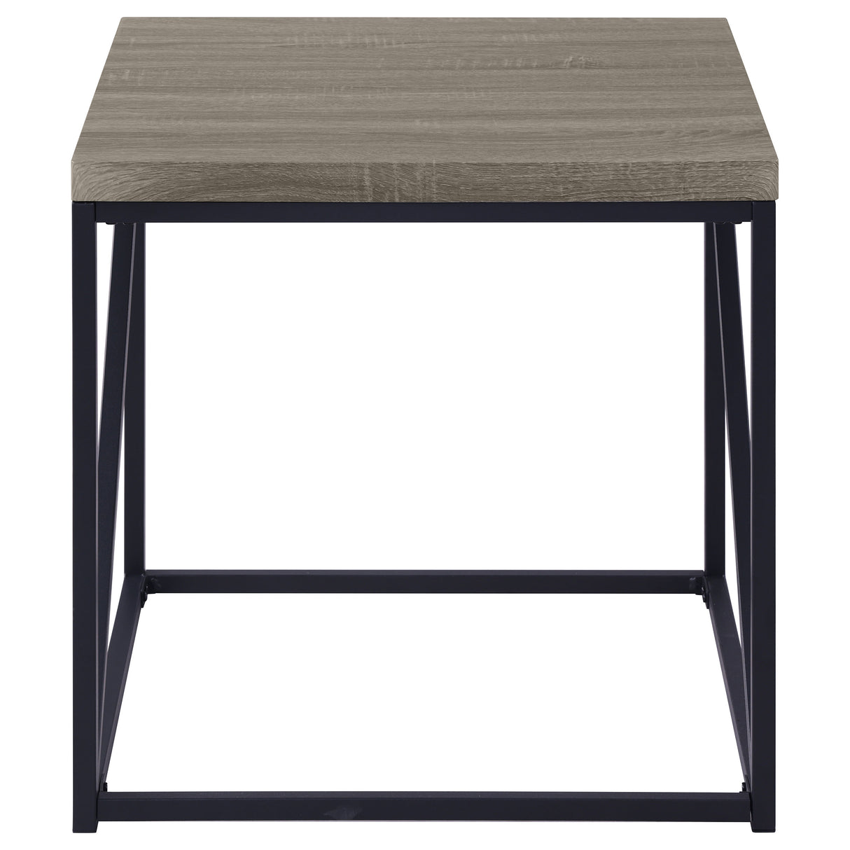 Birdie Square End Table, Sonoma Grey Engineered Wood