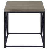 Birdie Square End Table, Sonoma Grey Engineered Wood