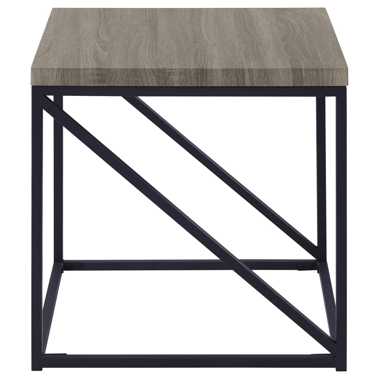 Birdie Square End Table, Sonoma Grey Engineered Wood