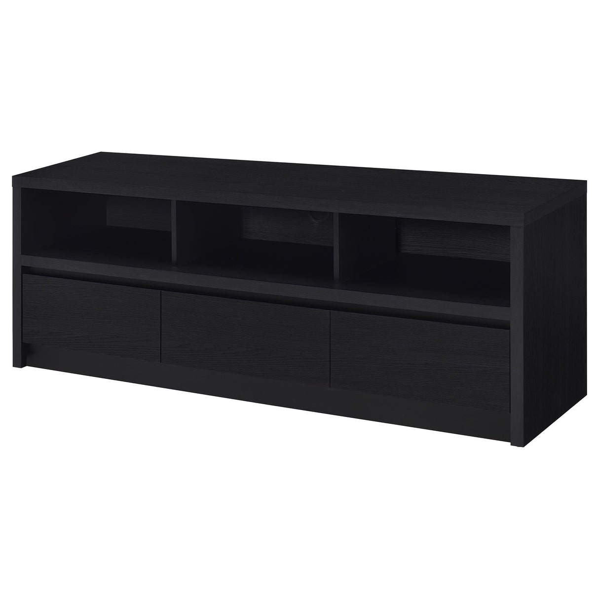 Rutland 59-Inch 3-Drawer TV Stand Media Console Black