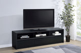 Rutland 78-Inch Black TV Stand with 3 Drawers