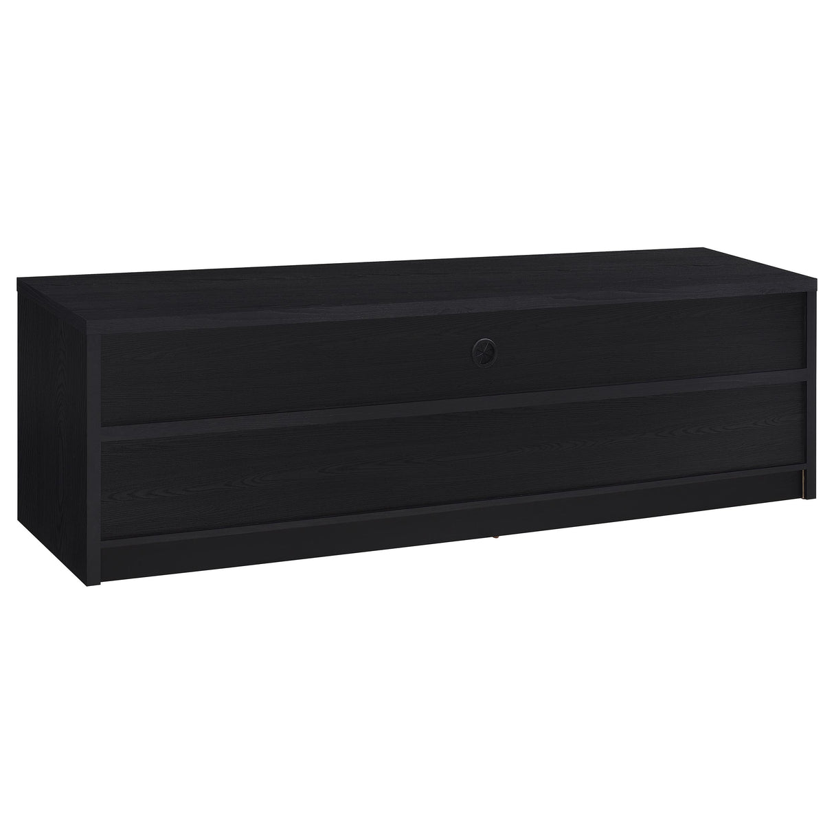 Rutland 78-Inch Black TV Stand with 3 Drawers