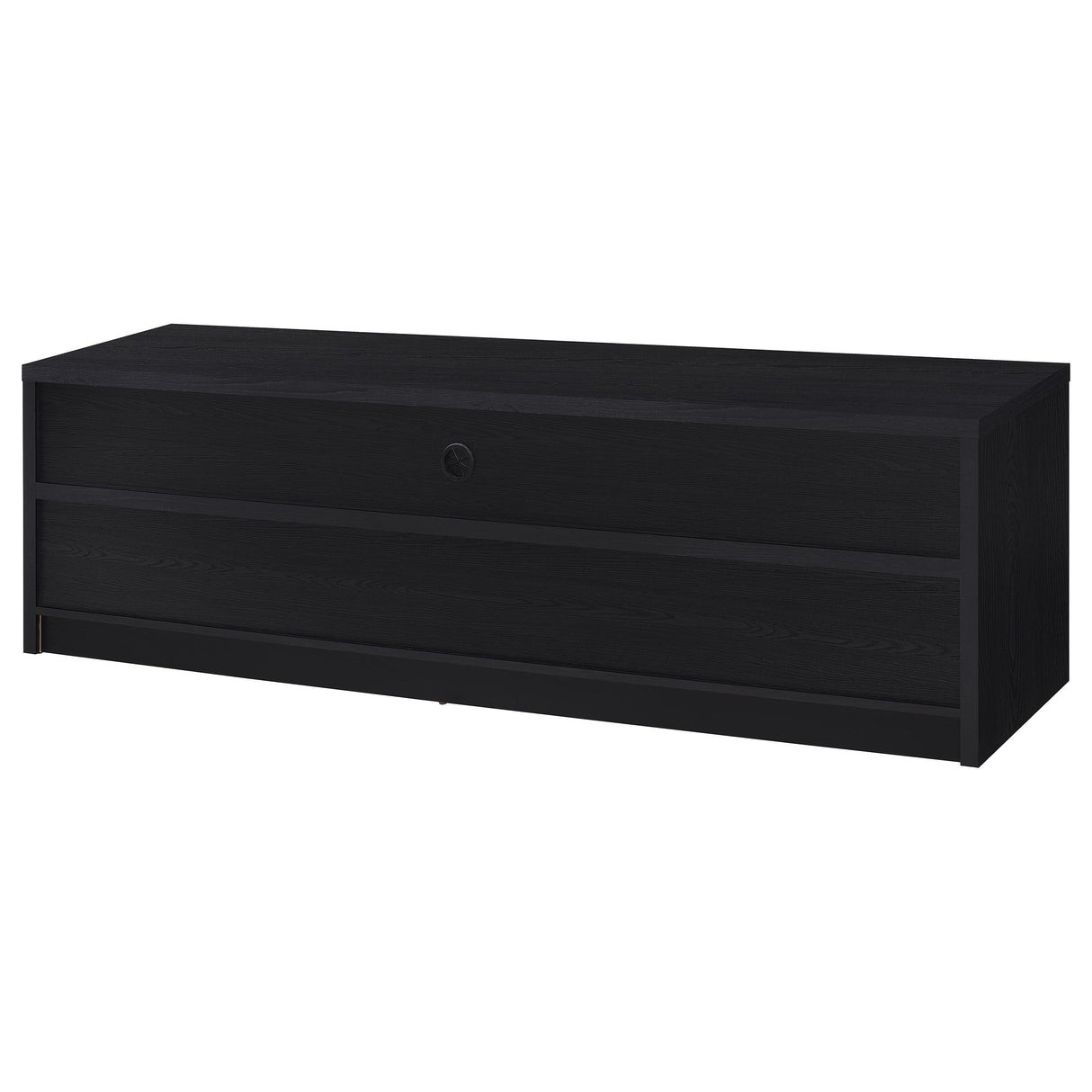 Rutland 78-Inch Black TV Stand with 3 Drawers