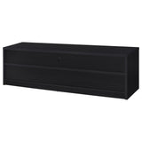 Rutland 78-Inch Black TV Stand with 3 Drawers