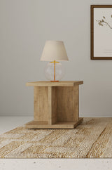 Cortona Square Mango Wood End Table with Storage