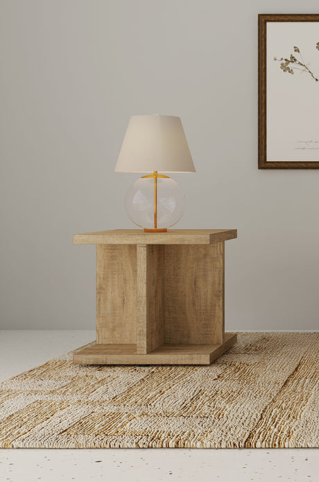 Cortona Square Mango Wood End Table with Storage