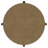 Arini Round End Table with Storage Shelf - Sand Wash