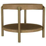 Arini 2-Piece Round Coffee and End Table Set, Sand Wash