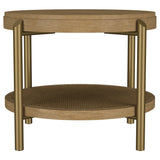 Arini 2-Piece Round Coffee and End Table Set, Sand Wash