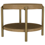 Arini 2-Piece Round Coffee and End Table Set, Sand Wash