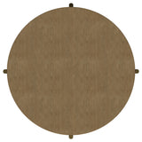 Arini Round Coffee Table with Storage Shelf, Sand Wash